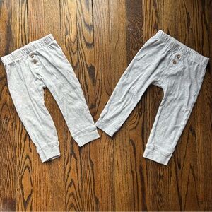 Carter’s Set of Two Grey Baby Toddler Cotton Leggings Pants Joggers Size 18 Mos